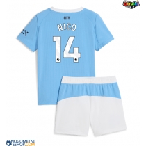 Otroški Nogometni dresi Manchester City Nico Gonzalez #14 Domači 2025-26 Kratek Rokav (+ Kratke hlače)